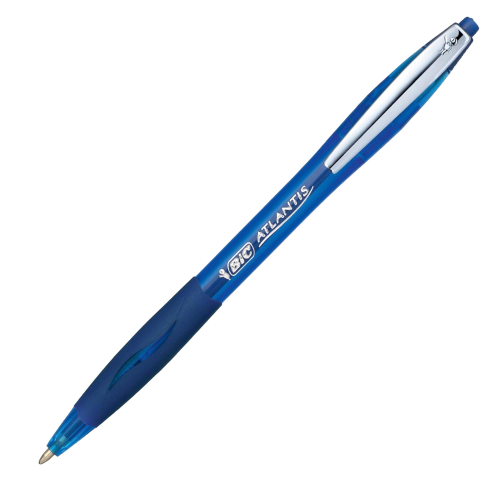 BIC ATLANTIS SOFT PENNA A SFERA INCHIOSTRO BLU PUNTA AD AGO CONF 12 Pz.